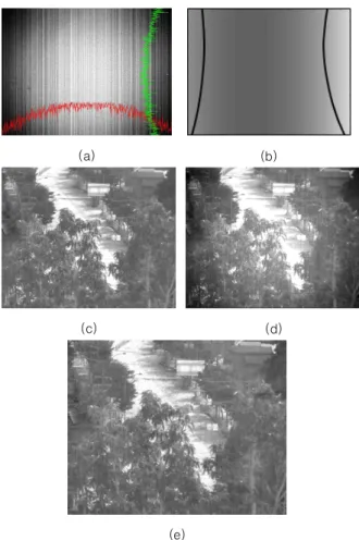 Fig. 5. Vignetting (Illumination Falloff) (a) is blackbody scene  for  MWIR  Detector
