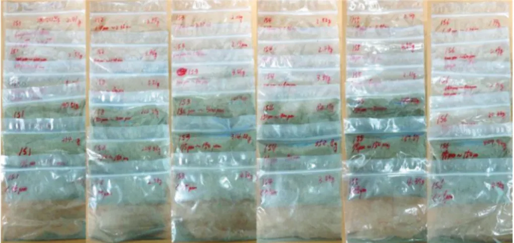 Fig. 2.  Sieve test results of Mongsanpo tidal flat.