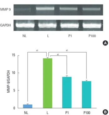 Figure 5. The effect of PerioH-035 on the expression of MMP-9 mRNA. 