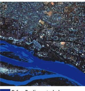 Table 4.  Accuracy assessment of the proposed method for the before-flooding image