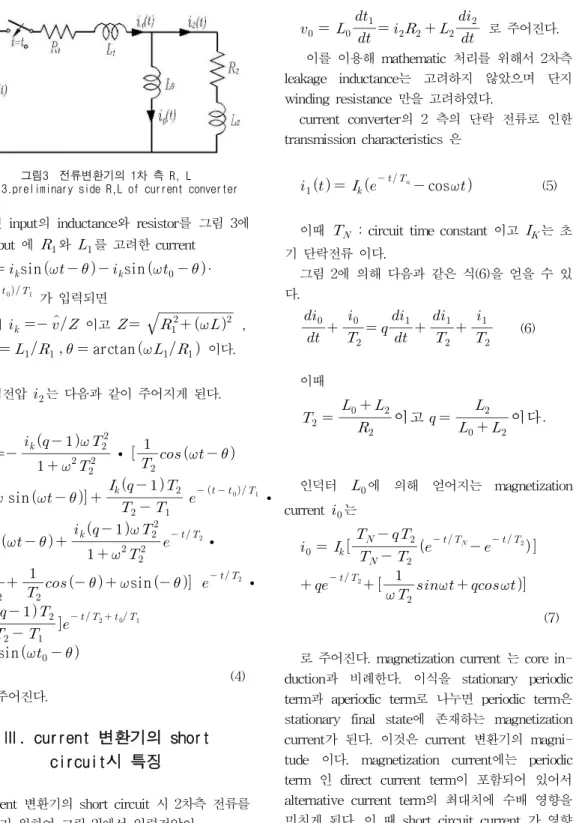 Fig. 3.preliminary side R,L of current converter 