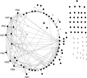 Fig. 7. The visualization of known physical or genetic interactions from the BioGRID database for