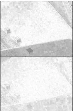 Fig.  3.  Comparison  adaptation  to  changing  illumination  (above)  Spagnolo  adaptive  background  differential  image 