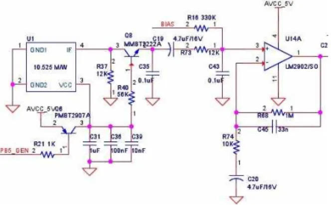 Fig. 5. Schematic Diagram of the Front End of Motion Detector