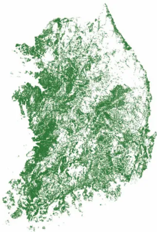 Fig. 2.  Parcel map based paddy mask(90 m).