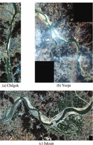 Fig. 2.  IKONOS, GeoEye-1 images used for the experiments;