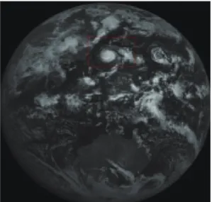 Fig. 14.  Typhoon image after the addition of the cloud particles VIS value.