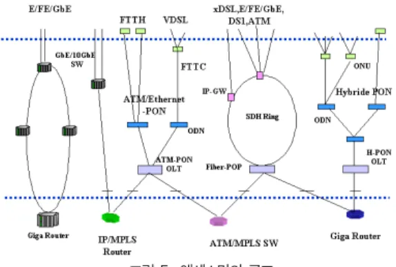 그림 5. 액세스망의 구조 Fig. 5. Access network structure