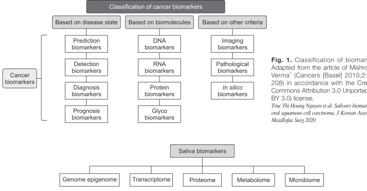 Fig. 1. Classification of biomarkers. 