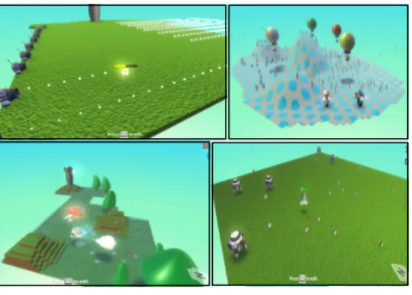 그림 5. 완성된 게임의 예 Fig. 5. the results of the game program