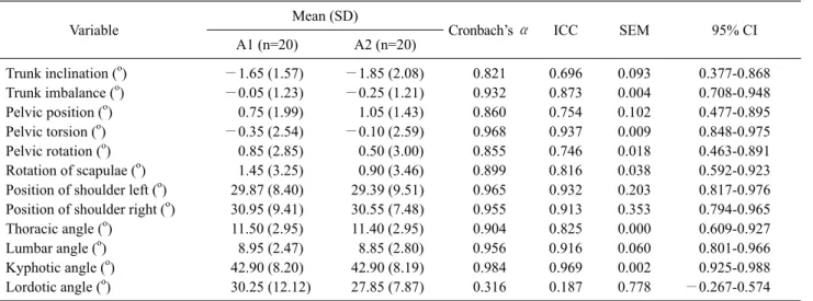 Table 2. Intra-rater reliability of the Back Mapper between two days         (N=20)