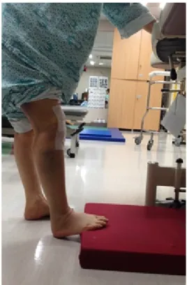 Figure 5. Gastrocnemius muscle stretching exercise.