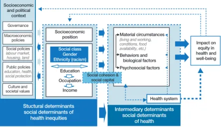 Figure 1.    Diderishcen’s model for explaining health inequalities (From Solar O, et al