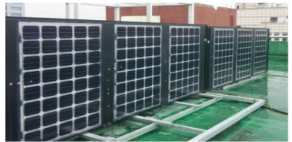 Fig. 6 Picture of the BIPV system installation