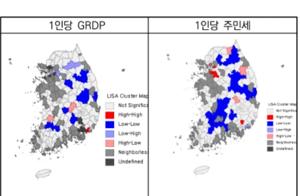 그림  1.  Lisa  Cluster  Map