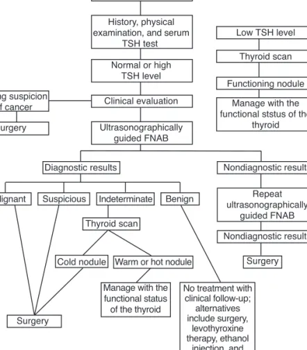 Figure 1. Diagnostic algorithm for thyroid nodules (modified from Ref. 4).