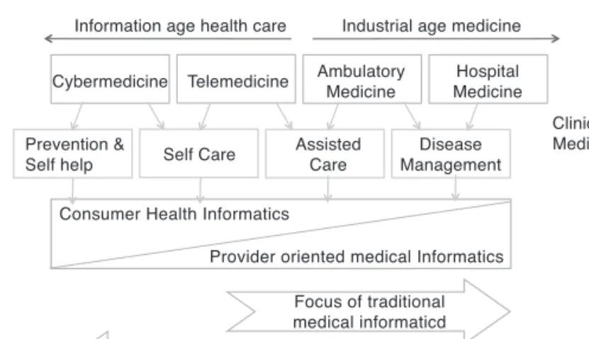 Figure 2. Consumer health informatics vs. Provider medical informatics.