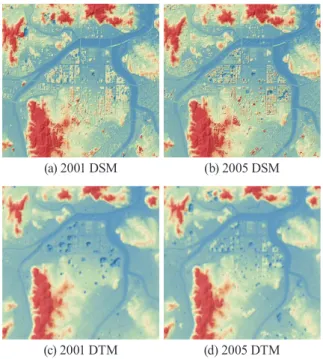 Table 4. Overall change detection accuracy of D-DSM (0.5m) Ground Truth
