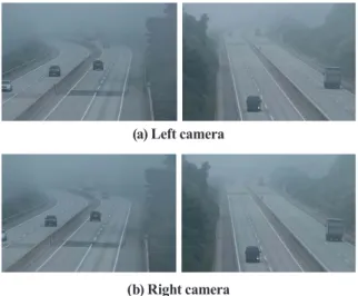 Fig. 5. Images in normal environments(b) Right camera
