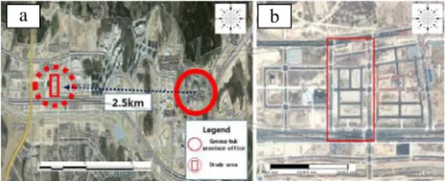 Fig. 1. Around study area (a), study area (b)