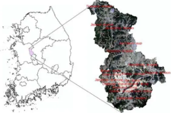 Fig. 1. Study area in Sejong city