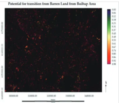 Fig. 6. Examples fo transition and distance maps for Period1(a) Transition from all to 