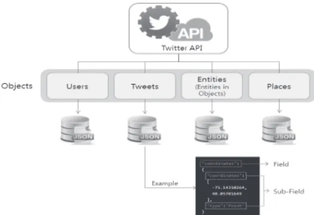 Fig. 2. Flow chart of collecting the data via Twitter API