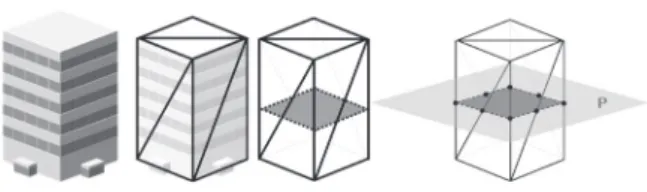 Fig. 3. Cross-sectional UI overlapping of the building  based on the globe
