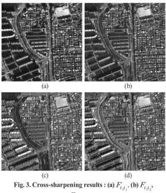 Fig. 2. Study area: (a) reference image, (b) target image
