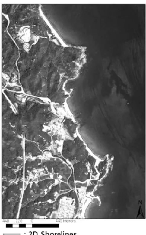 Fig. 3. Water and land clusters generated from the NDWI  imagery