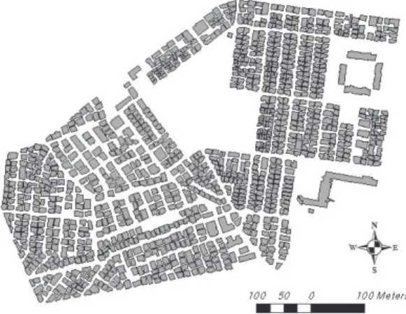 Fig. 7. Updating result of building layer of the digital  topographic map 