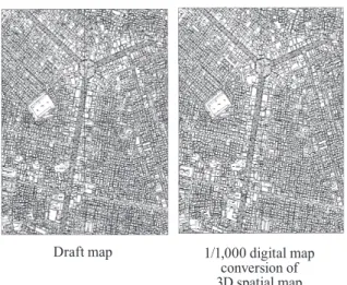 Fig. 12. Three-dimensional object models 1/1,000 digital  map conversion ﬁgure (Incheon)