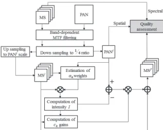 Fig. 1. Flowchart of quality-assessment procedure for  CS-based fusion methods