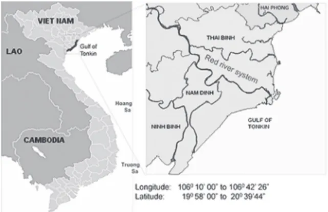 Fig. 1. Coastal area of Red river delta