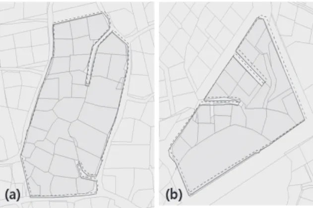 Figure 8. Detection of corresponding object sets between topographic map and cadastral map