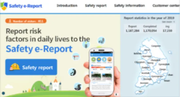 Fig.  4.  Safety  e-Report  Service  of  Ministry  of  the  Interior  and  Safety