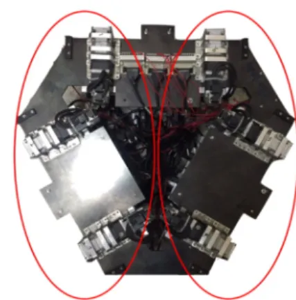 Fig. 12. 6-axis servo motors for driving simulator links Fig. 10. y axis acceleration and roll angle with LPF and 