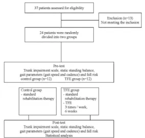 Fig.  1.  Design  and  flow  of  participants  through  the  trial.  Abbreviations:  TFE,  thoracic  flexibility  exercise