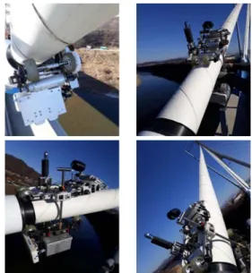 Fig.  5.  Testing  snow  removing  robot  on  the  cable 