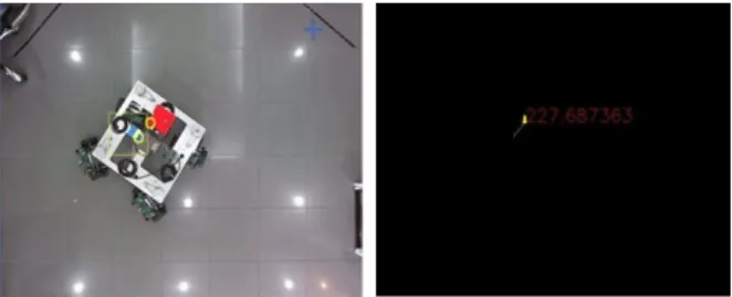 Fig. 9. Image before and after marker detection