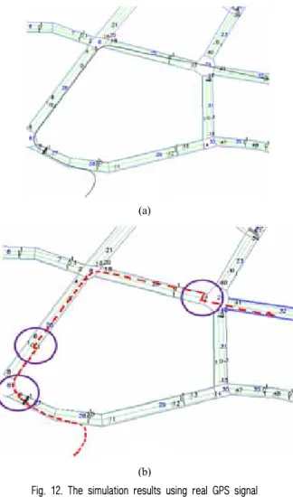 Fig. 11. The error between original and corrected GPS
