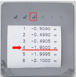 Fig. 6은 실험장치에서의 측정 대상인 단차 시편이다. 