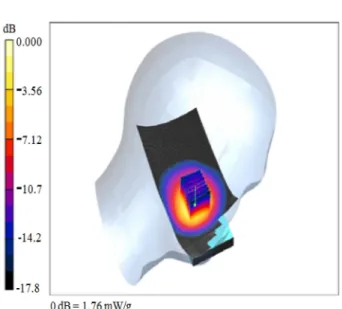 Fig. 1. The side and front sides of the dummy phone(unit: mm)