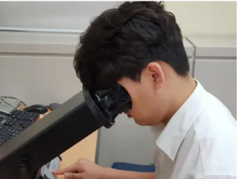 Figure 4. Auto refractormeter (WAM-5500 Grand Seiko, Hiroshima, Japan). Objective refraction was measured under single viewing conditions