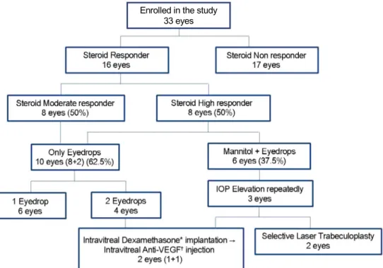 Figure 5. Classification of treatments. IOP＝intraocular pressure; VEGF = vascular endothelial growth factor