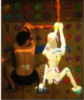 그림 1. 생성된 자세 비교수업  간의  전·후  흥미도를  비교  한다.둘째,  CCA  수업  방식과  전통적인  스포츠  클라이밍 수업  간의  전·후  몰입을  비교한다.셋째,  CCA  수업  방식과  전통적인  스포츠  클라이밍 수업  간의  전·후  클라이밍  자세를  비교한다.Ⅱ