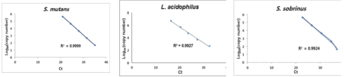 Fig. 2. Standard curve Table 2. Dental caries strainTarget strain