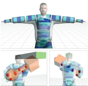 Figure 3: (Top) Bounding Volume consists of many cylinder slices.