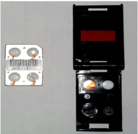 Fig. 1. Specific TL materials and Holder of Harshaw  8814 TLD badge