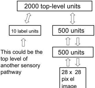 Figure 1: The network used to model the joint distribution of digit images and digit labels
